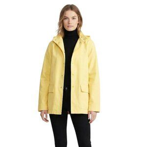 Vintage Ralph Lauren Black Label Yellow Hooded Raincoat Jacket SZ:S Made in USA